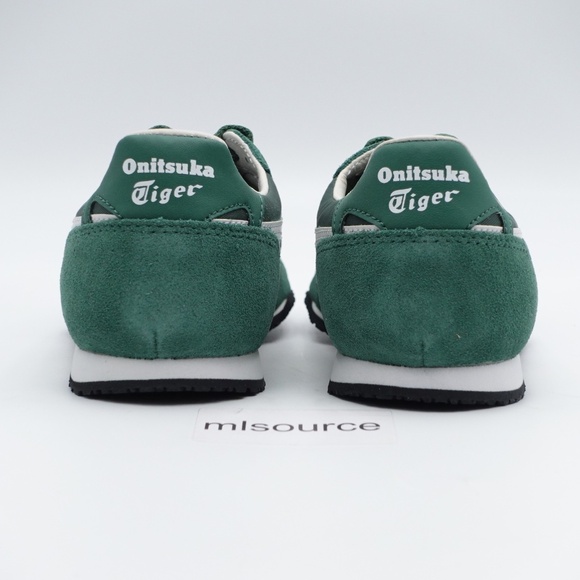 NEW Onitsuka Tiger Serrano Suede Sneakers D109L-300 Green/White - Picture 6 of 7